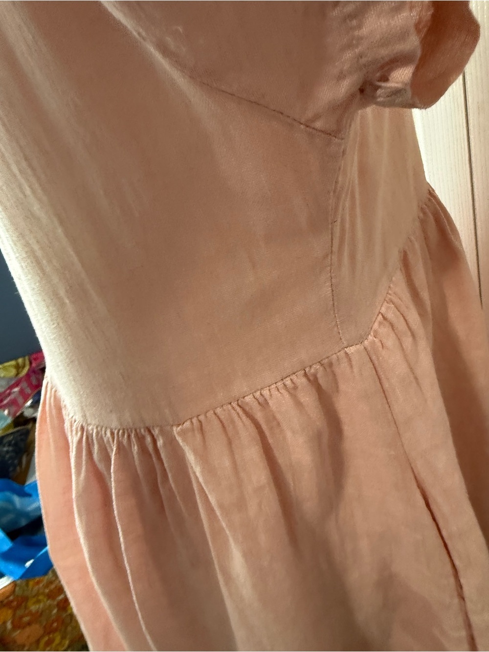 Jillian Harris x PRIV Hampton Pink 100% Linen Made in Italy Babydoll Dress S - Picture 11 of 12